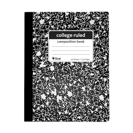 C-Line Products Composition Notebook, College Ruled, Black Marble, PK12 22022-CT